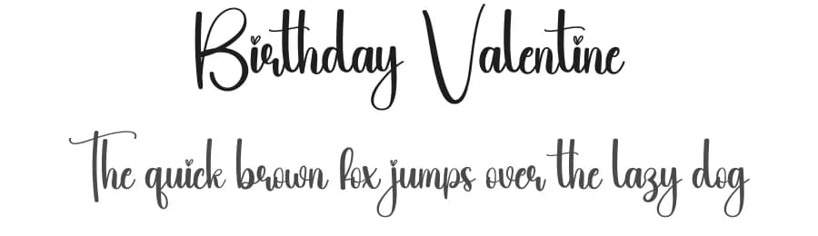 Birthday Valentine by Scratchones — Script Handwritten Font