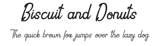 Biscuit and Donuts by La Matrice | Maël Keïta Valère — Script Handwritten Font