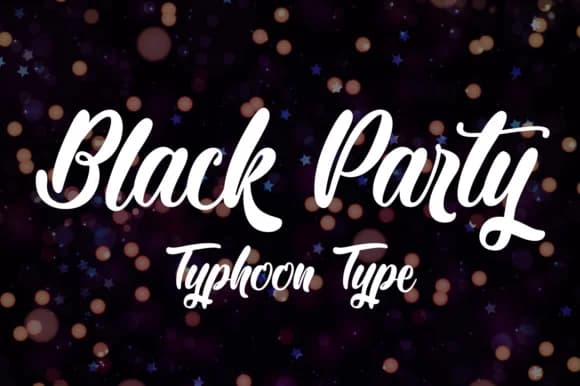 Black Party Font by Typhoon Type™ — Script Handwritten Font