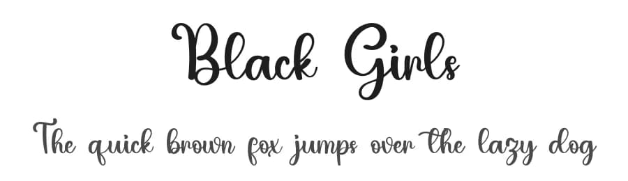 Black Girls by PiPi Creative STUDIO — Script Handwritten Font