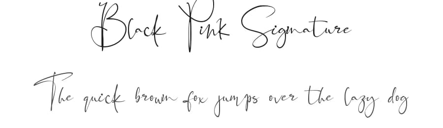 Black Pink Signature by Letterara — Script Handwritten Font