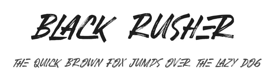 Black Rusher by Alpaprana Studio — Script Handwritten Font
