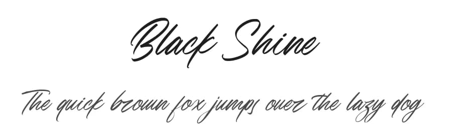 Black Shine by Halymunt Studio — Script Handwritten Font