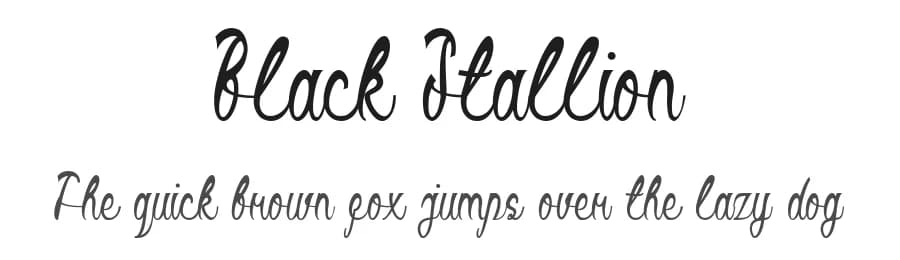 Black Stallion by weknow — Script Handwritten Font