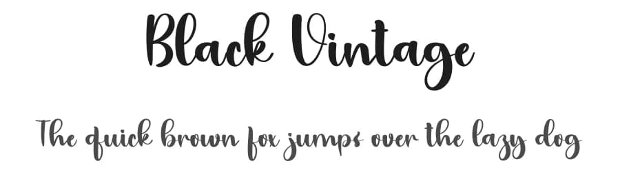 Black Vintage by PiPi Creative STUDIO — Script Handwritten Font