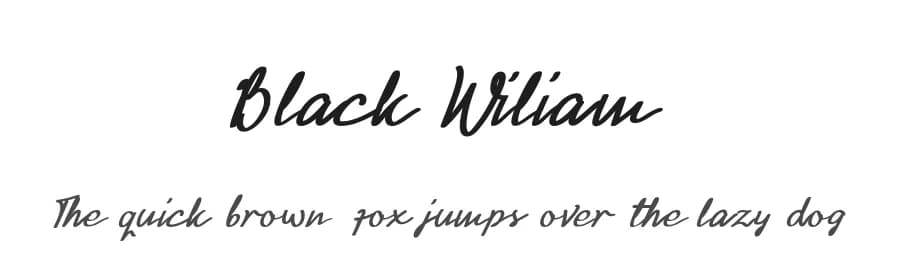 Black Wiliam by UI Creative — Script Handwritten Font