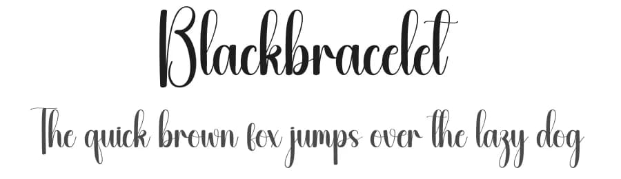 Blackbracelet by Andi Moz — Script Handwritten Font