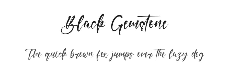 Black Gemstone by Kong Font — Script Handwritten Font
