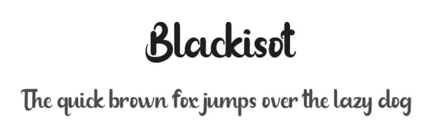 Blackisot by Chamdan Chakim — Script Handwritten Font