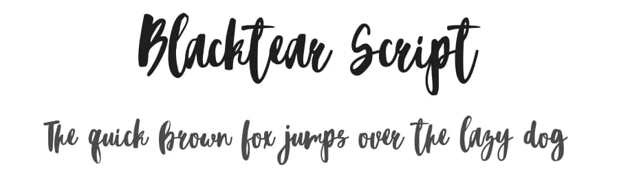 Blacktear Script by Katsia Jazwinska — Script Handwritten Font