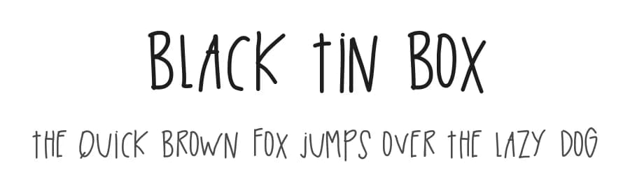 Black Tin Box by Des Gomez — Script Handwritten Font