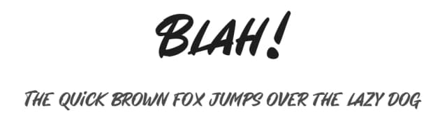 Blah! by StereoType — Script Handwritten Font