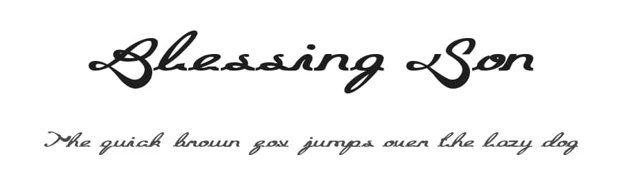 Blessing Son by weknow — Script Handwritten Font