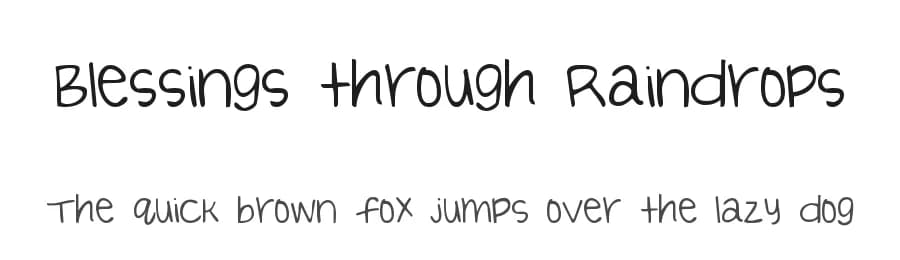 Blessings through Raindrops by Kimberly Geswein โ Script Handwritten Font
