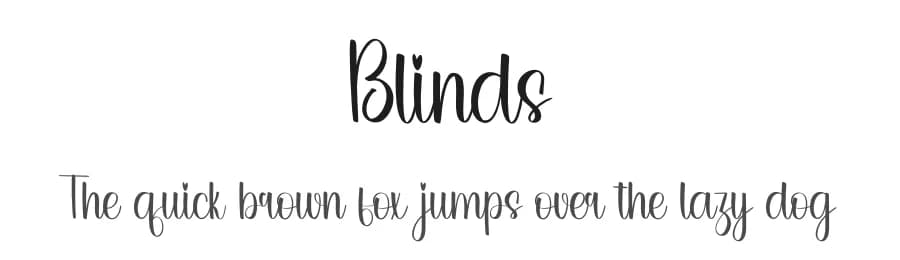 Blinds by PiPi Creative STUDIO — Script Handwritten Font