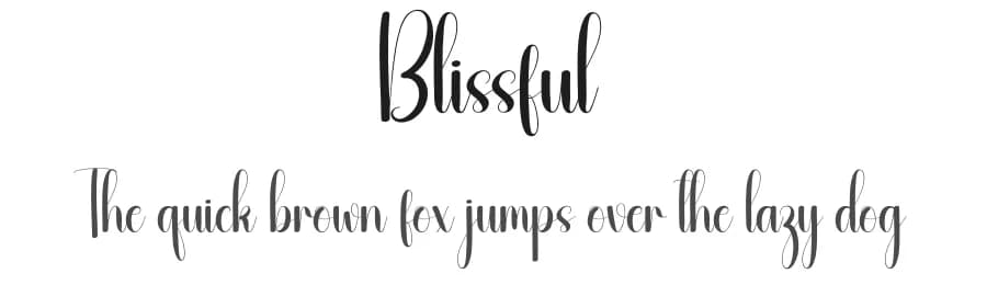 Blissful by Andi Moz — Script Handwritten Font