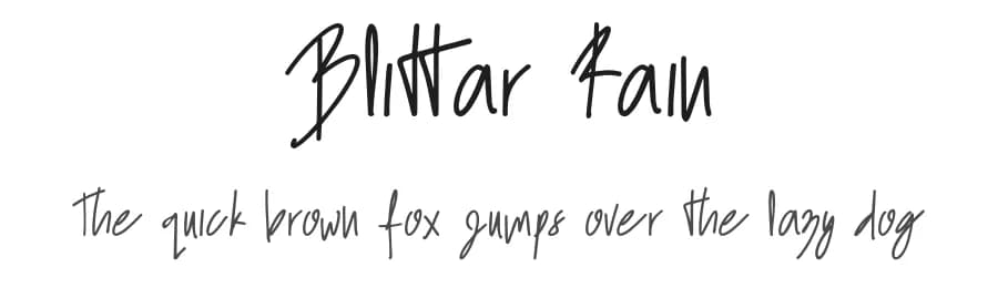 Blittar Rain by Rahmat Kurniawan — Script Handwritten Font