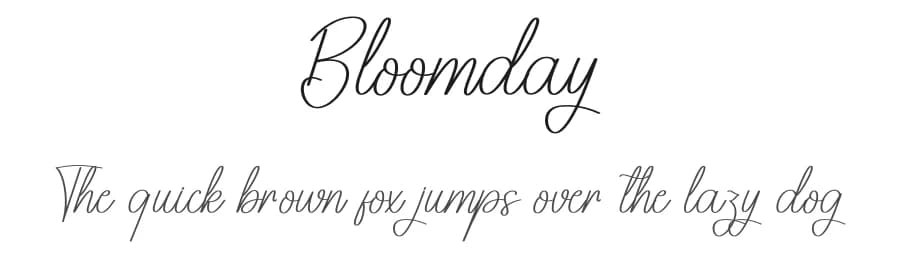 Bloomday by Andi Moz — Script Handwritten Font