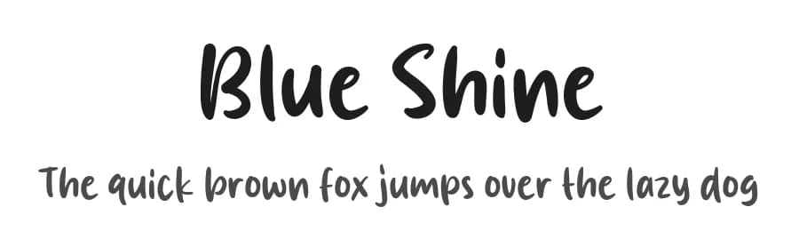 Blue Shine by Origin Type — Script Handwritten Font