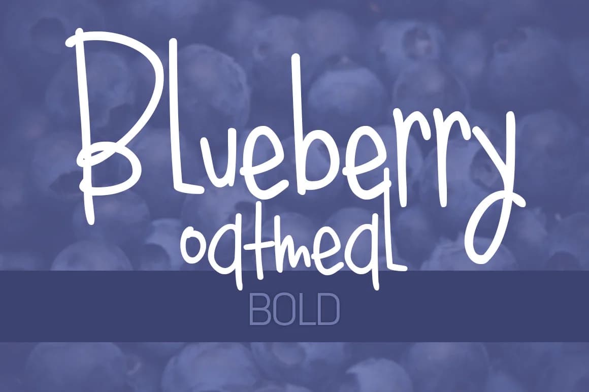 Bluebery Oatmeal Bold Font by brittneymurphydesign — Script Handwritten Font