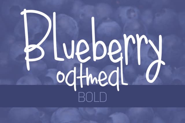Bluebery Oatmeal Bold Font by brittneymurphydesign — Script Handwritten Font