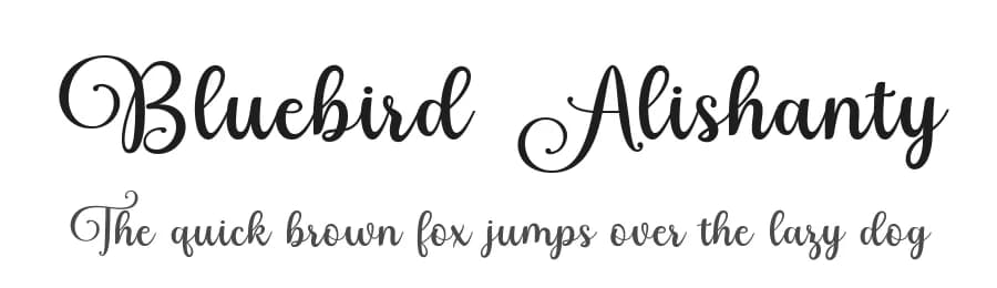 Bluebird Alishanty by Muhammad Nazar — Script Handwritten Font