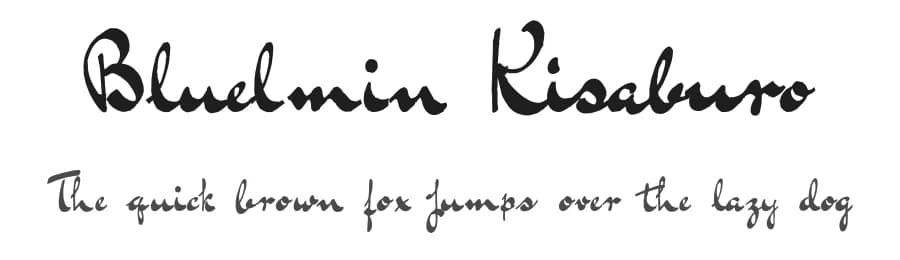 Bluelmin Kisaburo by Intellecta Design β Script Handwritten Font