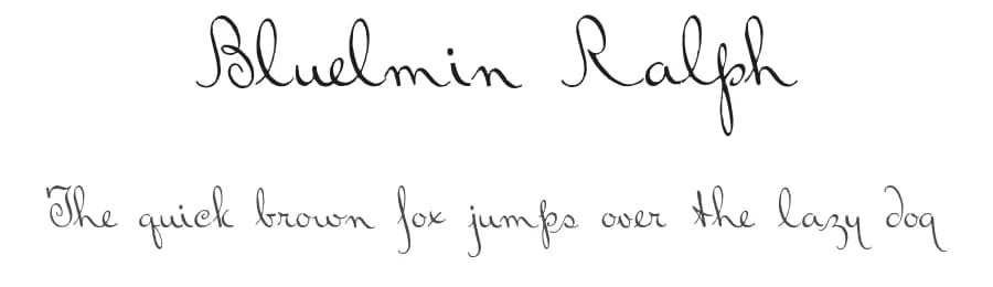 Bluelmin Ralph by Intellecta Design β Script Handwritten Font
