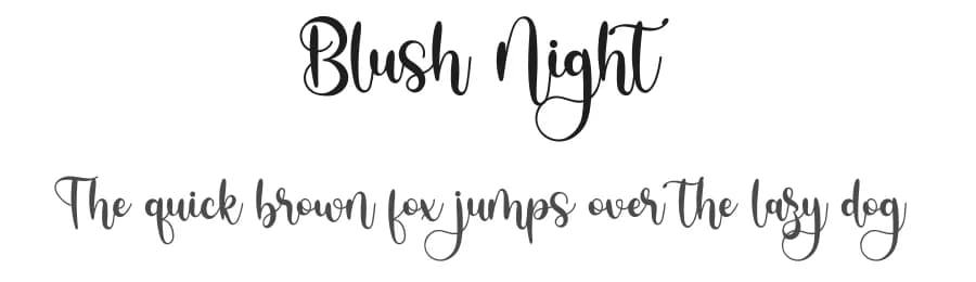 Blush Night by Airotype — Script Handwritten Font