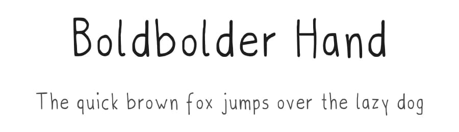 Boldbolder Hand by Ann-Sophie Webering — Script Handwritten Font