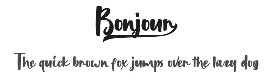 Bonjour by decatype — Script Handwritten Font