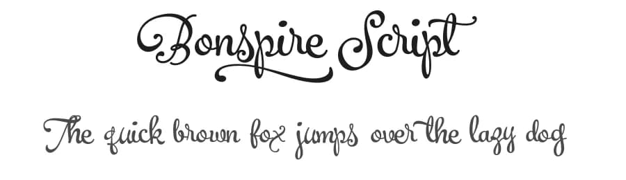 Bonspire Script by Måns Grebäck — Script Handwritten Font