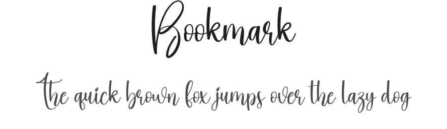 Bookmark by Scratchones — Script Handwritten Font