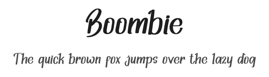Boombie by FreshtypeINK — Script Handwritten Font