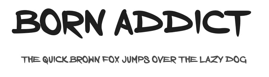 Born Addict by Murder Fonts — Script Handwritten Font