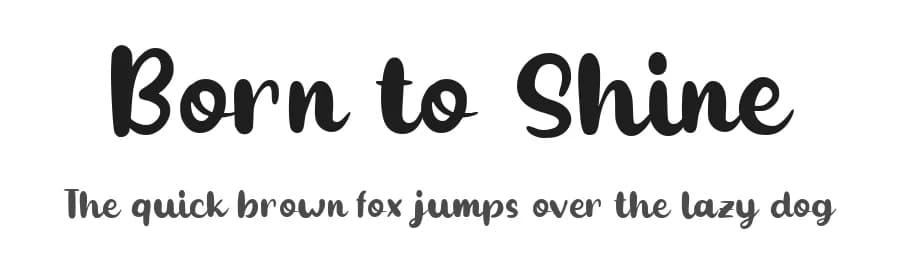 Born to Shine by Letter Jos — Script Handwritten Font