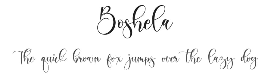Boshela by NanaNissa — Script Handwritten Font