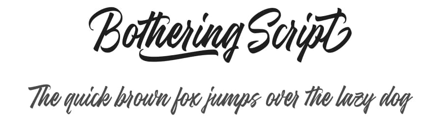 Bothering Script by Måns Grebäck — Script Handwritten Font