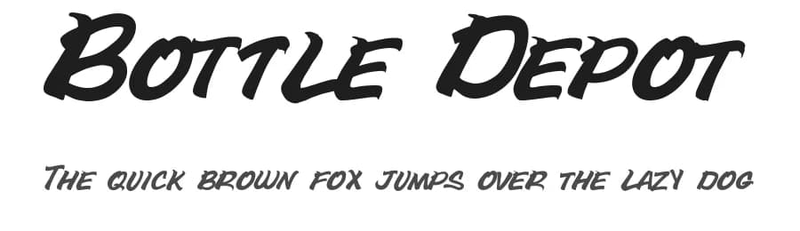 Bottle Depot by Tension Type β Script Handwritten Font