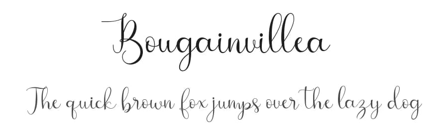 Bougainvillea by Fanastudio — Script Handwritten Font