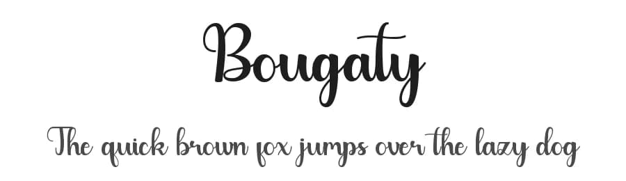 Bougaty by Hardiboy Design — Script Handwritten Font