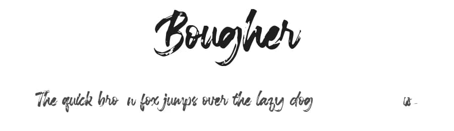 Bougher by Vz Type — Script Handwritten Font