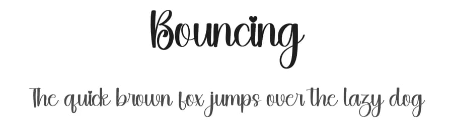 Bouncing by FreshtypeINK — Script Handwritten Font