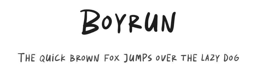 Boyrun by Weape Studio — Script Handwritten Font