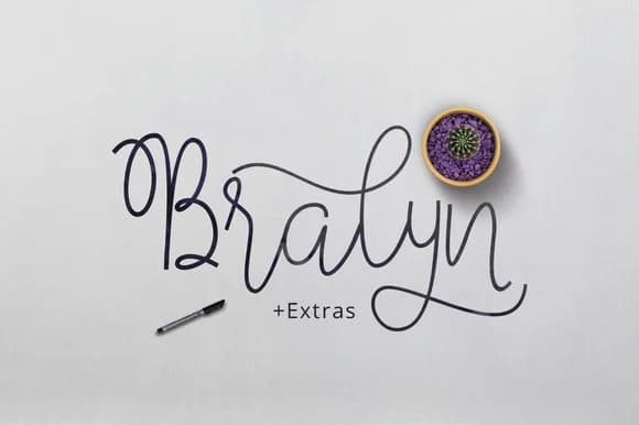 Bralyn Font by VanRoem — Script Handwritten Font