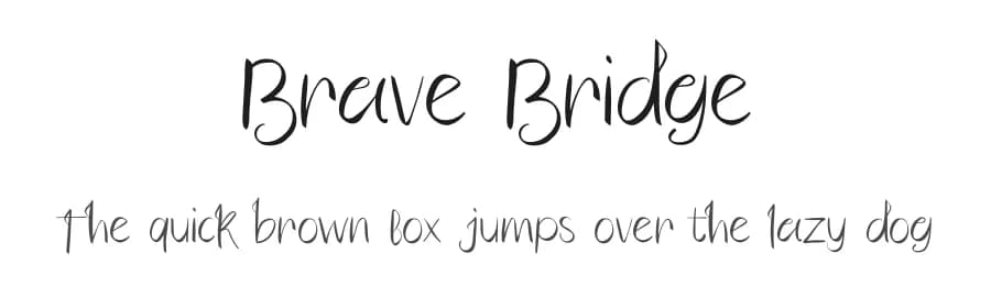 Brave Bridge by Creassion Studio — Script Handwritten Font