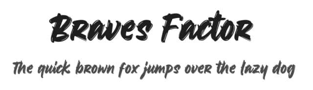 Braves Factor by Ditatype — Script Handwritten Font