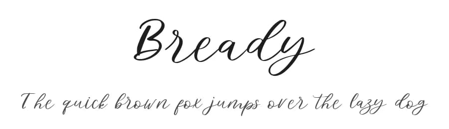 Bready by Wildan Type — Script Handwritten Font