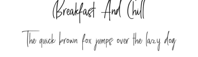 Breakfast And Chill by Just Font You — Script Handwritten Font