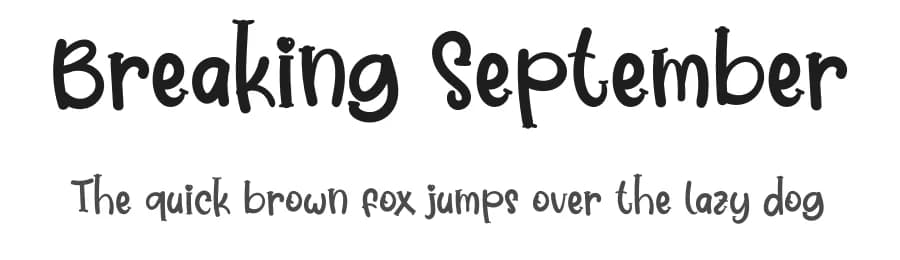 Breaking September by Mr.Soon Design — Script Handwritten Font